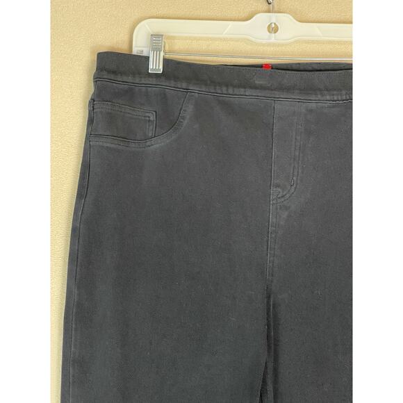Spanx Pants Womens 1X Black Jean-Ish Ankle Leggings High Rise Stretch Pull On - Picture 3 of 13